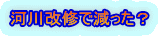 河川改修で減った?